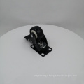 1.5 Inch Light Duty Black PU Plate Gold Diamond Casters With Lock For Furniture Cabinet